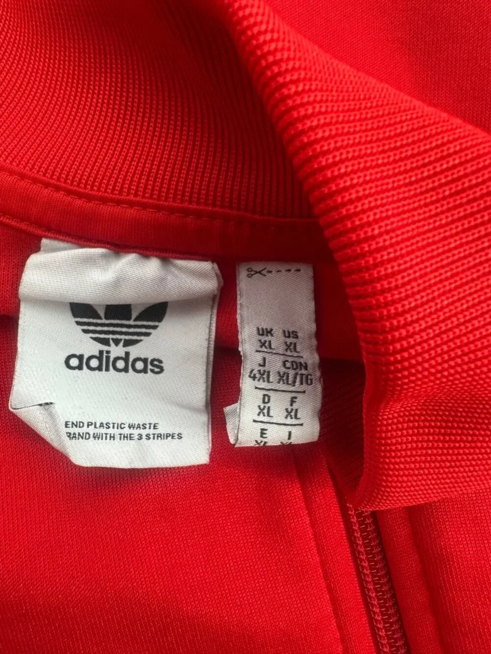 Adidas Originals SST Track Jacket XL Men Red White 3 Stripes Trefoil Streetwear